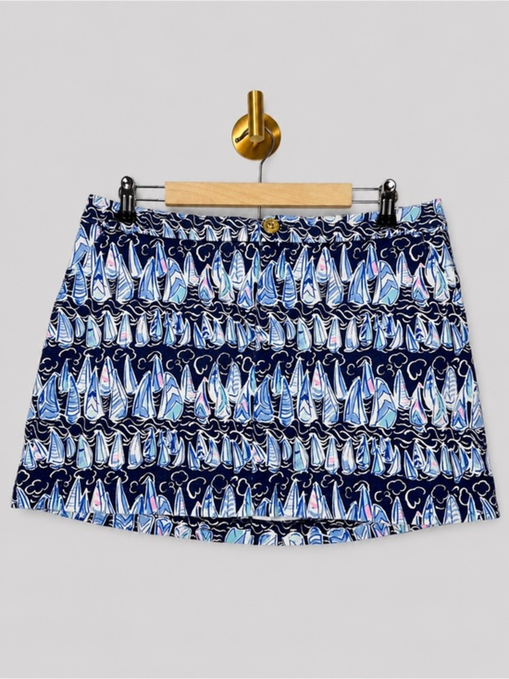Lilly Pulitzer Sailboat Print Skort Blue Nautical Golf Tennis Resort Women’s